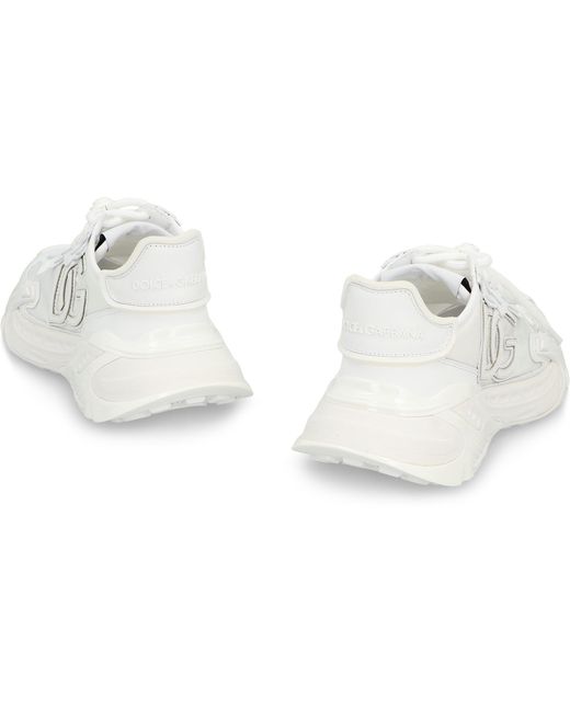 Dolce & Gabbana White Day Faster Low-Top Sneakers Upper: Viscose Trainers