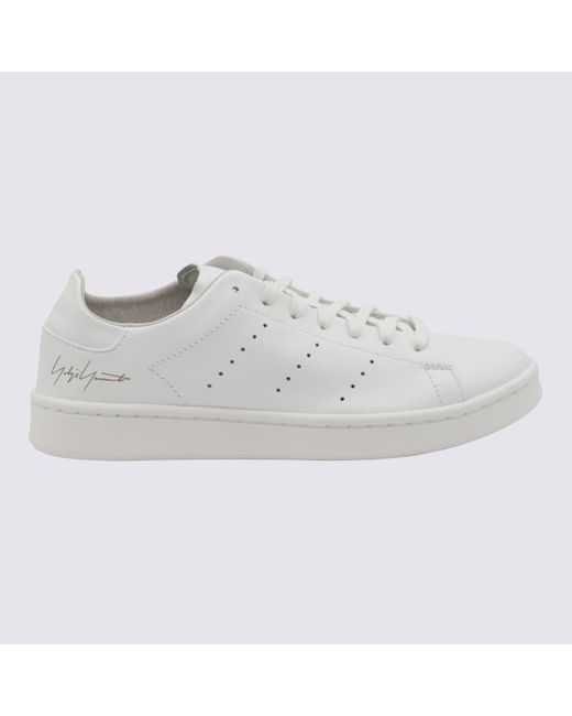 Y-3 Gray Leather Sneakers for men