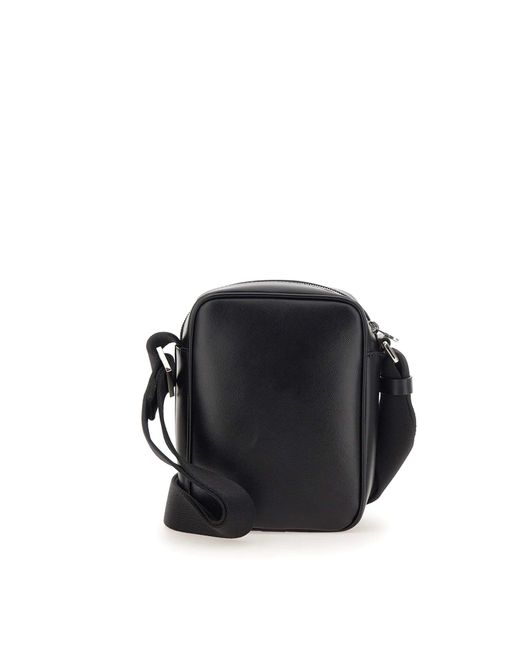 Kiton Black Leather Bag for men