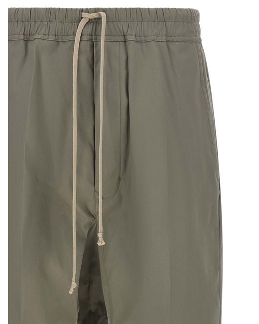 Rick Owens Green Cotton Cropped Pants for men