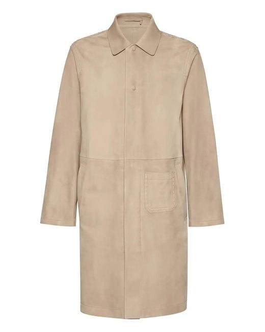 Ferragamo Natural Suede Coat for men