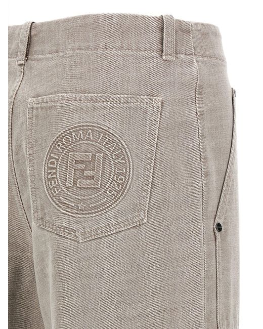 デニム・ジーパン FENDI 'Go-To' jeans Gray Fendi 'Go-To' Jeans in Gray | Lyst