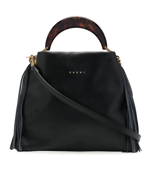Marni Venice Bag In Black Leather | Lyst