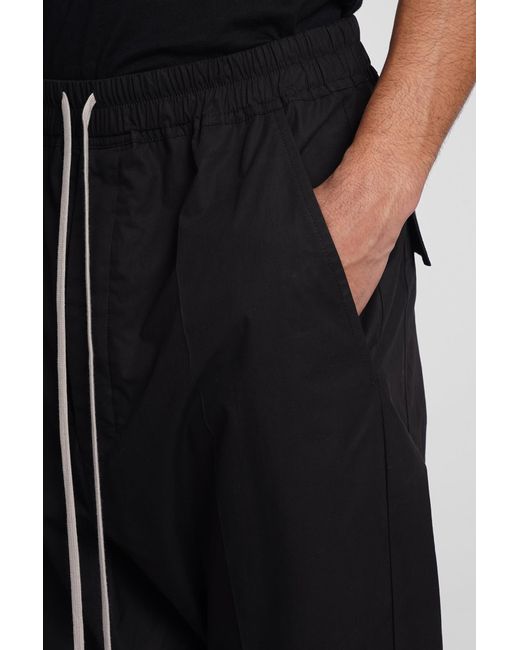 Rick Owens Black Drawstring Cropped Pants for men