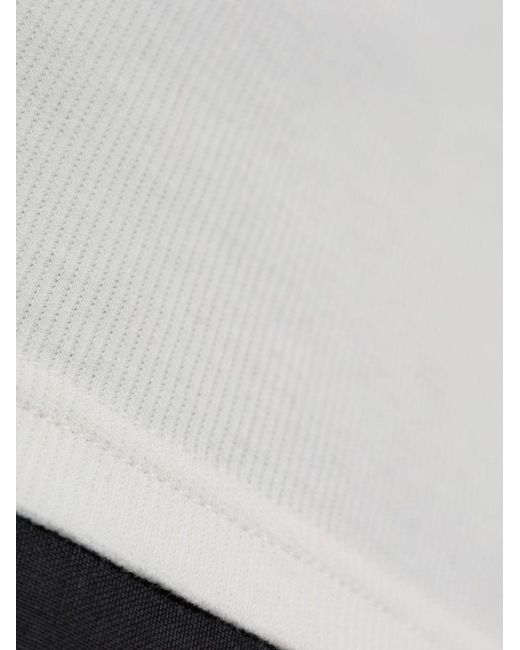 MM6 by Maison Margiela White Logo Cotton Tank Top