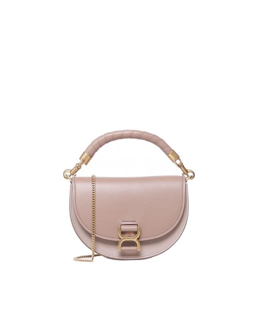 Chloé Bag With Flap And Marcie Chain in Pink | Lyst