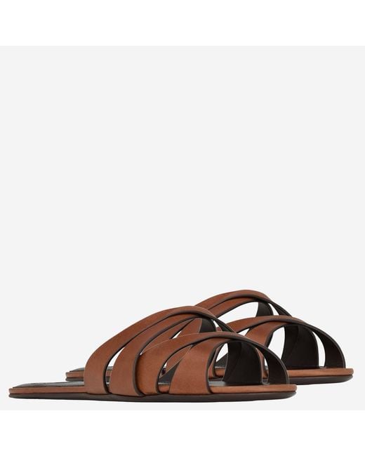 Saint Laurent Black Leather Sandals Chandelle