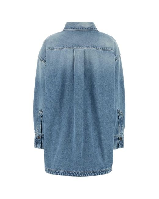 The Attico Blue Denim Oversize Shirt