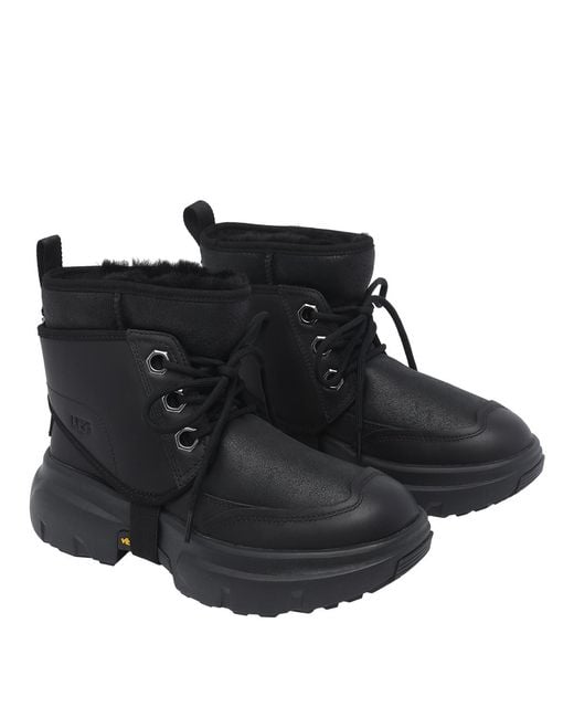 Ugg Black Boots Sheepskin Upper for men