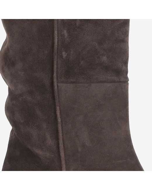 Khaite Brown Boots Clive Suede Upper: Leather; Sole: Leather