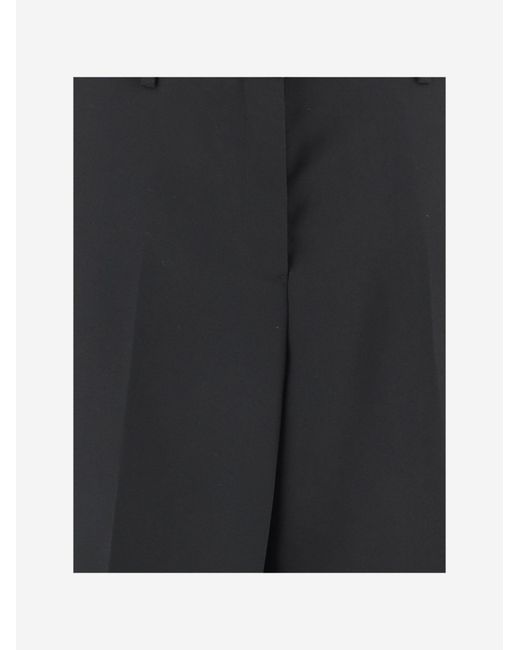 Jil Sander Black Trousers Tailored Wool Gabardine