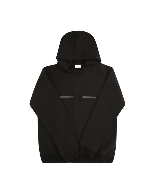 Gucci Black Cotton Hooded Sweatshirt For Boy Sweatshirts for men