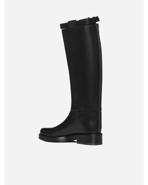 Ann Demeulemeester Black Stan Riding Leather Boots