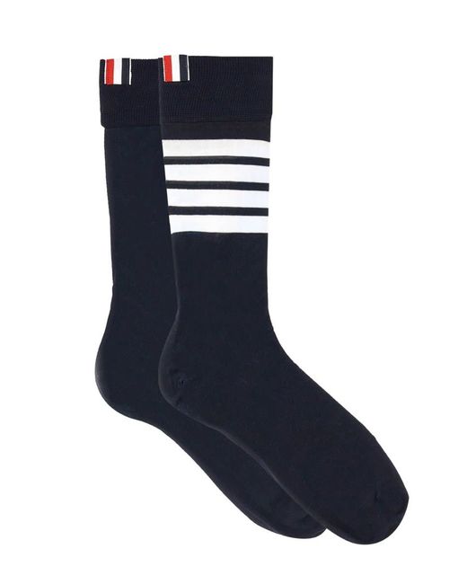 Thom Browne Blue 4bar Socks. for men