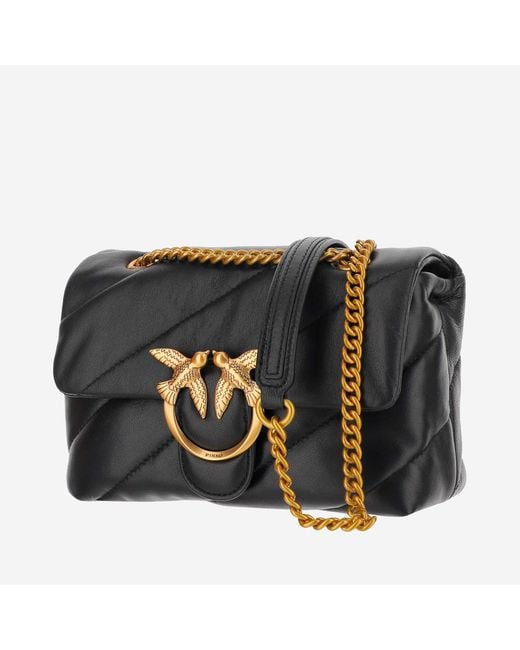 Pinko Black Shoulder Bag Love Mini Puff