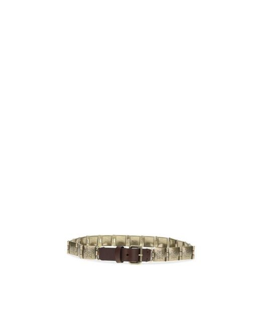 Etro Metallic Brown Calf Leather Bos Taurus Regular Belt