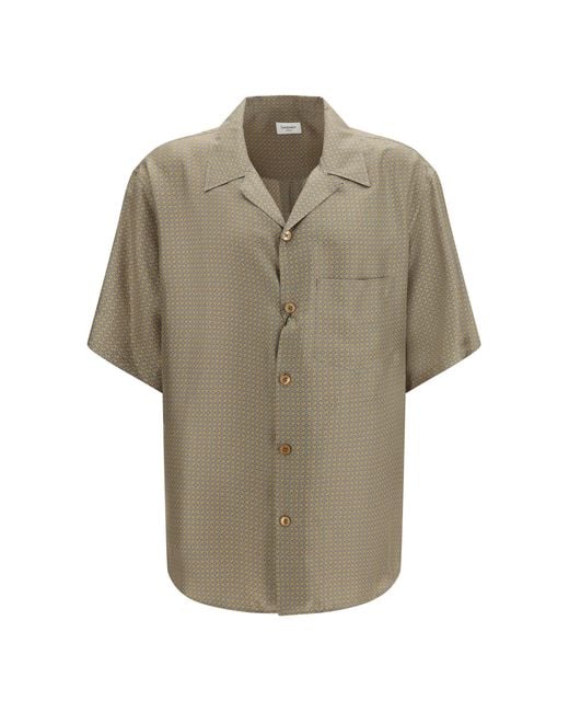 Saint Laurent Metallic Silk Satin Shirt for men