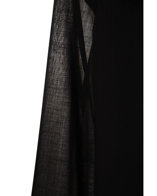 Philosophy Di Lorenzo Serafini Black Lace Paneled Single-Buttoned Blazer