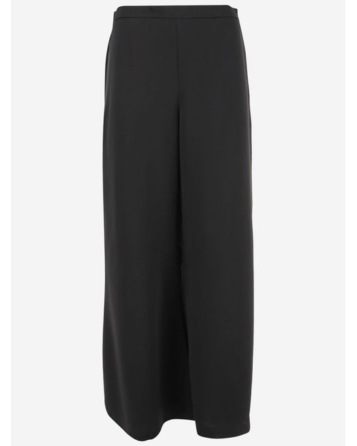 By Malene Birger Black Pants Lucee Flared Acetate Trousers