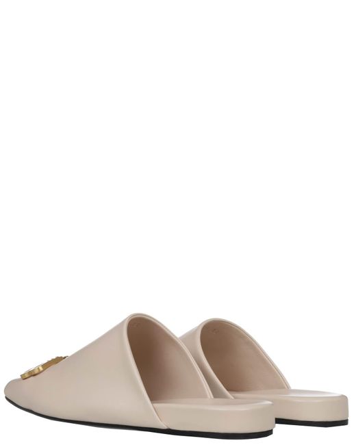 Balenciaga White Beige Flat Sandals