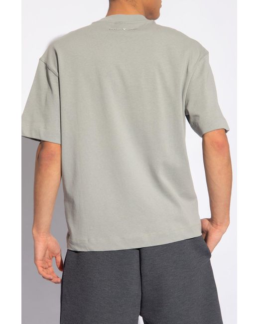 Emporio Armani Gray T-shirt With Logo, for men