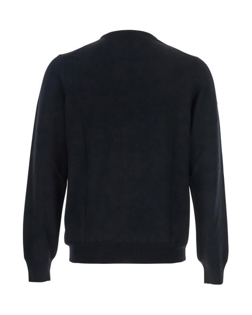 Tagliatore Blue Sweater With Ribbed Design for men