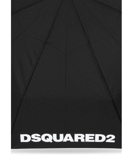 DSquared² Black Umbrella With Logo for men