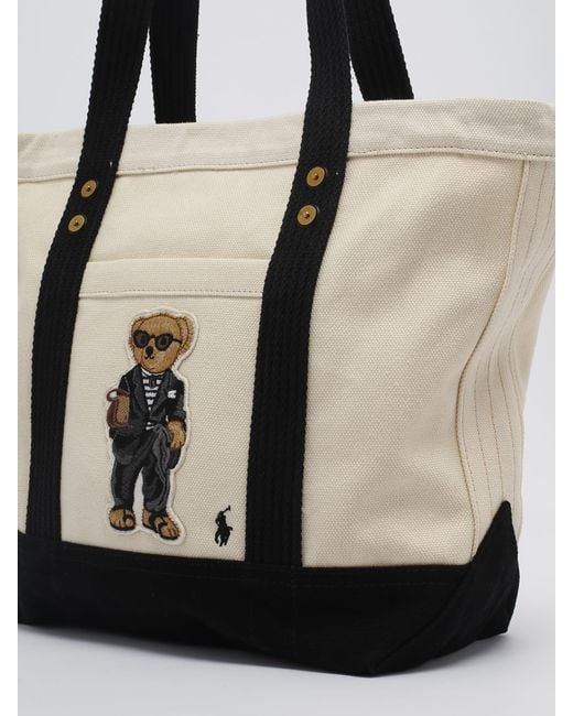 Polo Ralph Lauren Black Canvas Shopping Bag