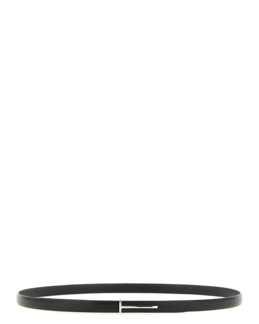 Tom Ford Black Goatskin Thin Belt for men