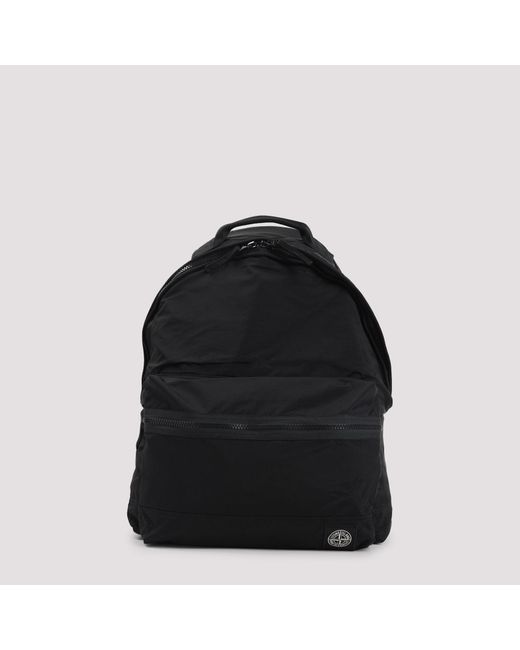 Stone Island Black Polyamide Backpack for men
