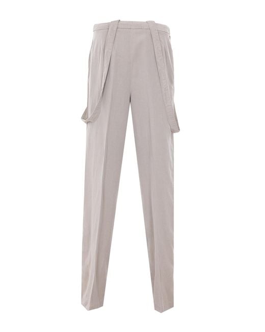 Dondup Gray Trousers Lyocell