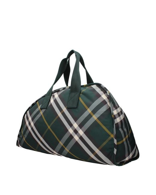 Burberry Green Fabric Luggage And Travel for men