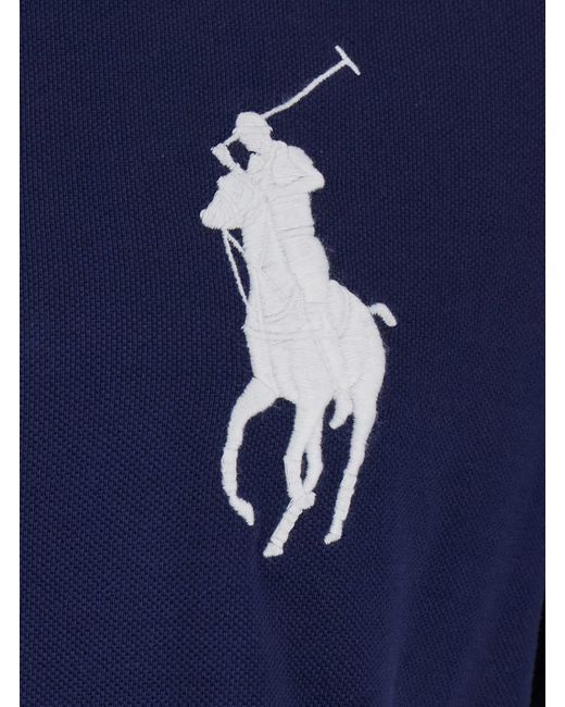 Polo Ralph Lauren Custom Slim Fit Big Pony Mesh Polo Shirt in Blue for ...