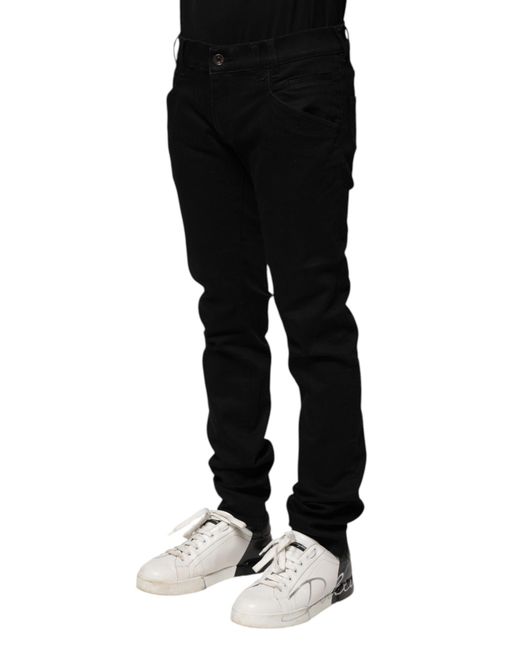Dolce & Gabbana Black Slim Fit Pants for men