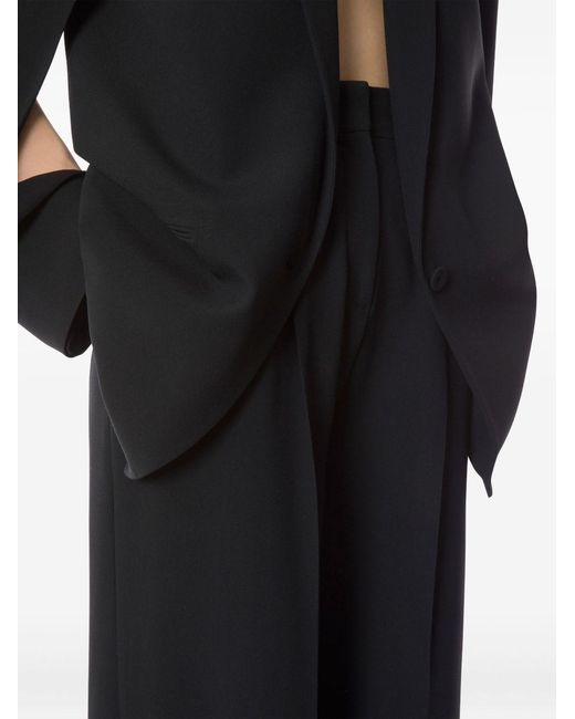 Alberta Ferretti Black Suit Viscose Dress