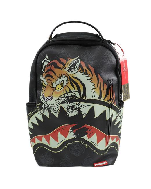 Sprayground Black Year Of The Tiger Backpack for men