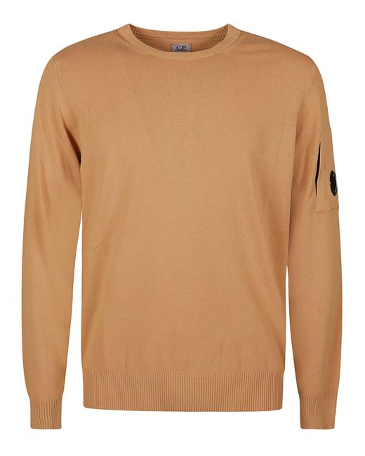 C P Company Brown Old Dyed Crepe Sweatshirt for men