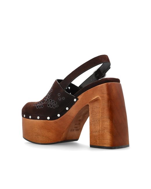 Jimmy Choo Brown Platform Shoes "Alida"