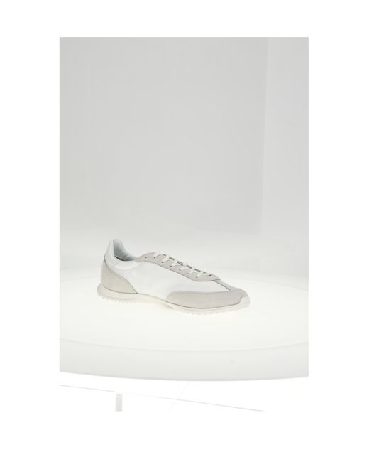 Céline White Low Lace-Up Sneaker Triomph Upper Polyester Trainers for men