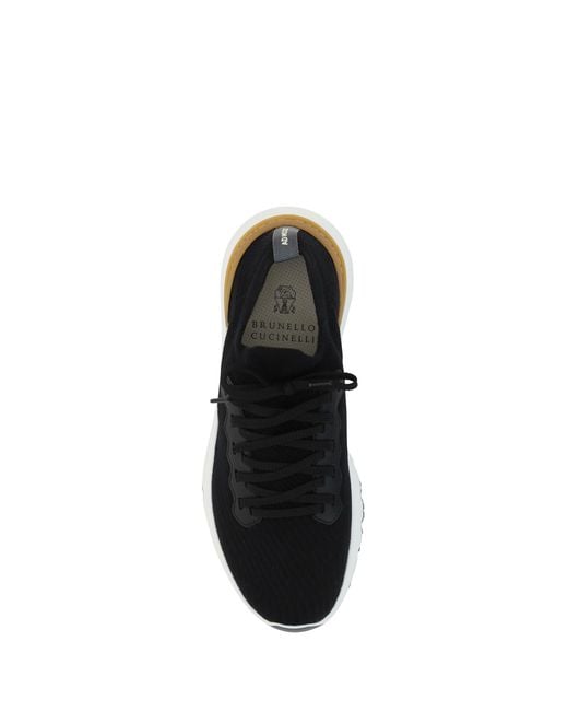 Brunello Cucinelli White Cotton Sneakers Upper: Cotton; Sole: Rubber for men