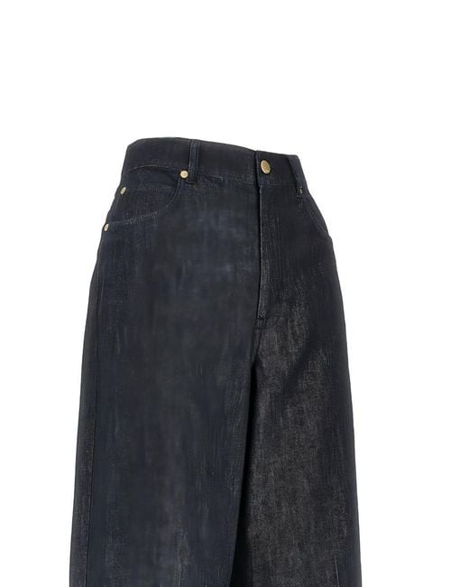 Max Mara Blue Jean À Poches Multiples