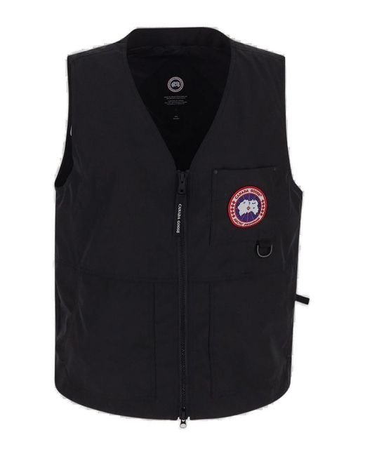 Canada Goose Black Canmore Sleeveless Jacket for men