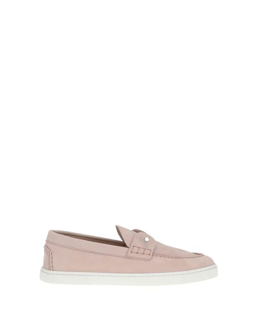 Christian Louboutin White Chambeliboat Loafers