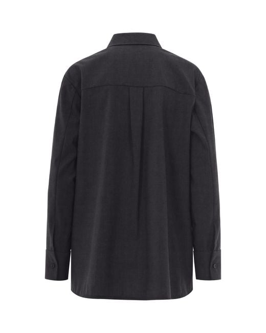 Max Mara Blue Shirt Jacket Wool Virgin