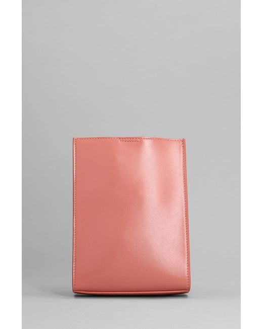Jil Sander Tangle Sm Shoulder Bag In Rose-pink Leather