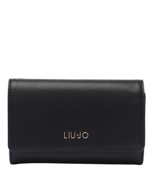 Liu Jo Black Medium Logo Wallet