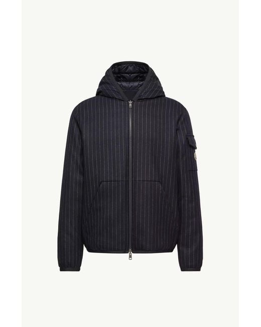 Moncler Blue Doudoune Longue Ceze Bleu Marine Jacket for men