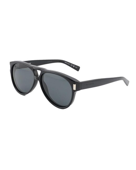 Saint Laurent Gray Sunglasses Square Full Rim, Frame And Lens Sl705001
