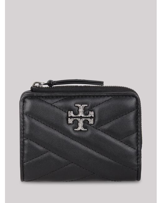 Tory Burch Black Kira Quilted Leather Wallet
