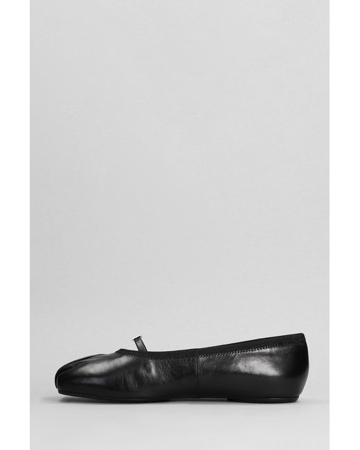Givenchy Gray Ballet Flats In Leather